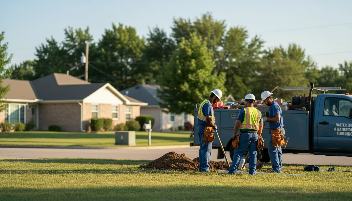 Residential water line and bathroom plumbing service in Poplar, MT